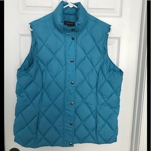 Lands End Down Puffer Vest, Teal